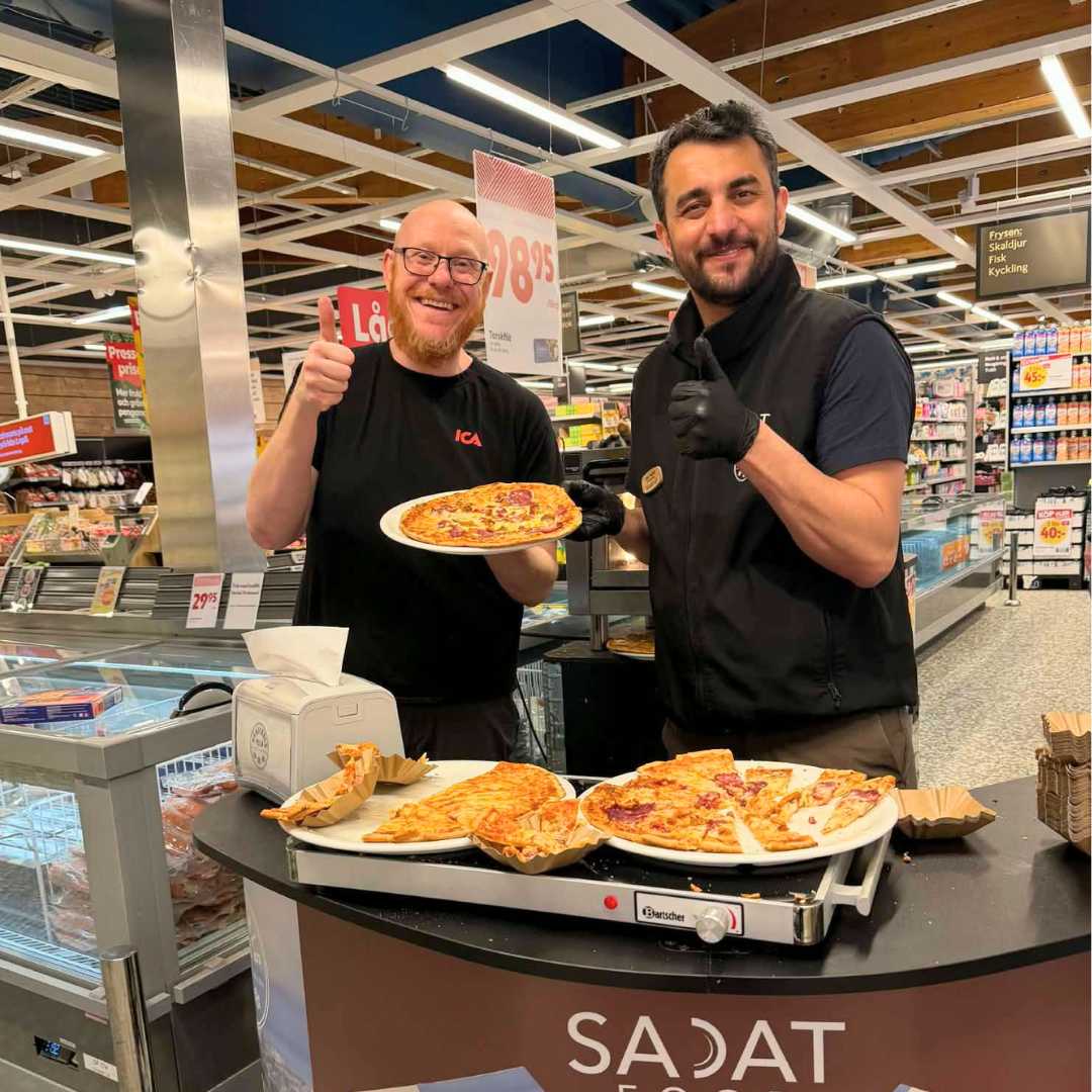 Handutbakad fryst premiumpizza på ICA